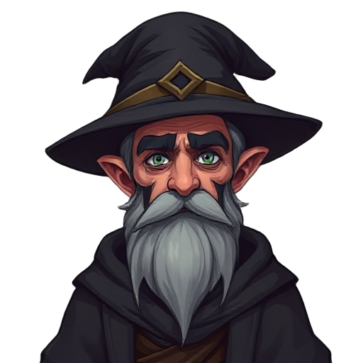 gothic oil painted medival wizard