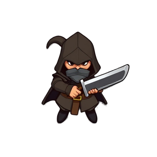 a rogue with one handed dager.