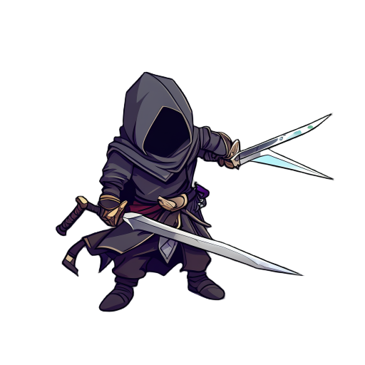 a rogue with one handed dager. 