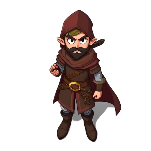 a rogue with one handed dager. 