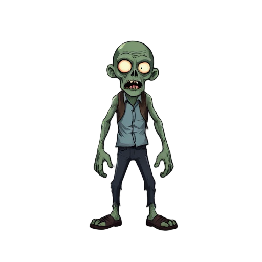 zombie de costado caminando