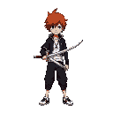 crie um personagem que seja de bleach o anime com uma espada 