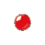 a glowing red orb with a fiery core, surrounded by pulsating neon red energy rings. small holographic flames flicker around it, symbolizing increased damage. the orb has a metallic frame with sharp, a