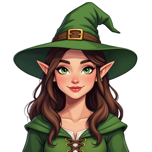 a female elf witch