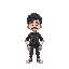 curly hairs guy with small mustache, portrait, black and white colors