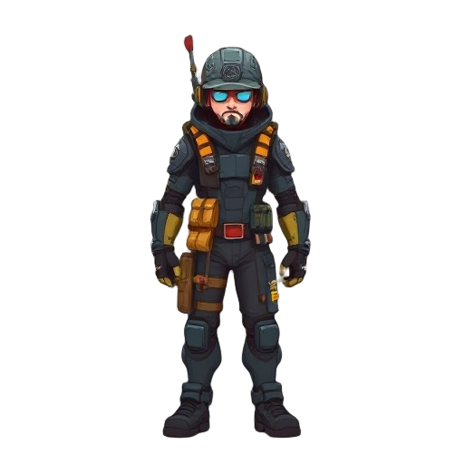 cyberpunk engineer warrior