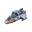 a spacecraft for 3 crew members, with small cargo capacity, similar to a combat spaceship