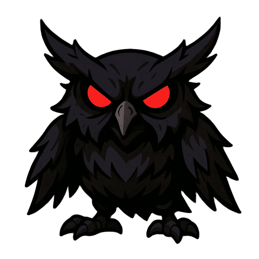 evil dark owl monster