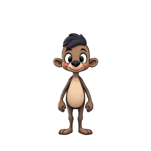 coelho simples cartoon