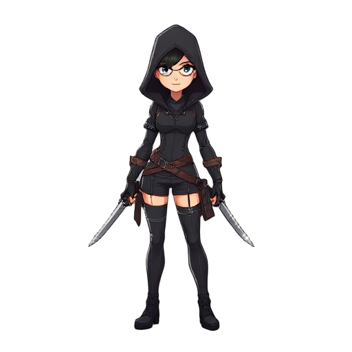 women assassin unique character make it a pixel