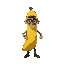 a man disguise in banana