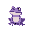 a purple frog
