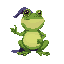 a big magic wizard frog