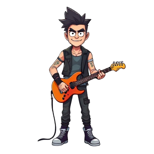 punk man, guitar