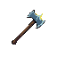 an axe with a pixelated holy effect