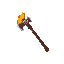 a left facing axe with great fire effect