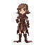 girl, warrior, with cloths like middle ages warriors