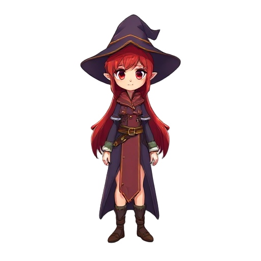wizard female, red hair