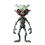 scary alien monster with clean style