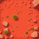 red sand, top down view, no rocks or plants