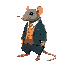 rat wearing three piece suit 