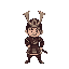 pixel young samurai warrior scared got fear on his face