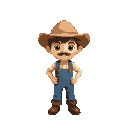 chibi farmer top down style 