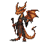 a slender dragonborn with iridescent copper scales, wearing ceremonial robes adorned with arcane symbols. she wields a gnarled staff topped with a pulsing crystal orb and carries ancient scrolls in a