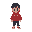 pixel character with red hoodie jacket
