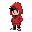 pixel character with red hoodie jacket