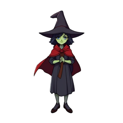 make a witch with red cape