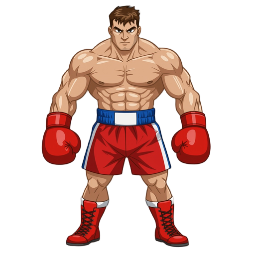 a boxer in red gloves