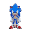 sonic character with a new and very powerful power and glows in blue