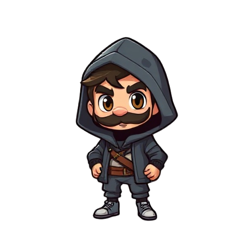uma personagem encapuzada de iago capupeto