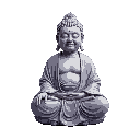 psychedelic buddha meditating
