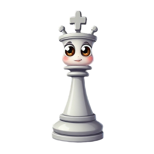 chess rook fantasy style with a cute face big eyes