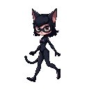 catwoman sprite walking pixcel art