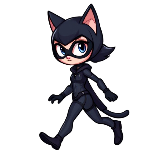 catwoman sprite walking pixcel art