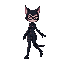 catwoman sprite walking pixcel art