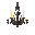 iron chandelier with candles