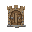 small wooden castle door with metal bolts