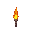 wall torch with burning flame