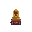 holy relic or symbol on small altar or stand