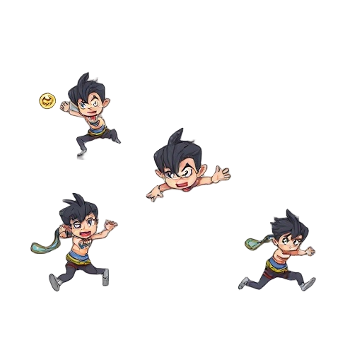 xiao from genshin impact, idle animations, jumping, running, attacking, plunging, sprinting