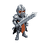 fantasy knight in armor and helmet with giantsword