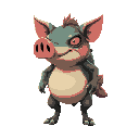 2 legged creature that is half fish half pig and somewhat human evil looking