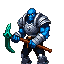 a blue orc warrior