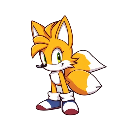 2d pixle tails the fox from the game sonic
