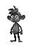 monigote negro con arco