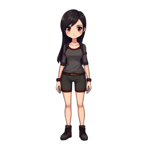 a character that is similar to ada wong from resident evil but with a long hair